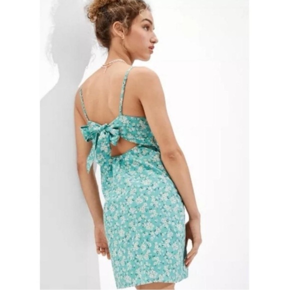 American Eagle Linen Blend Mini Dress - Size Medium - Picture 2 of 8